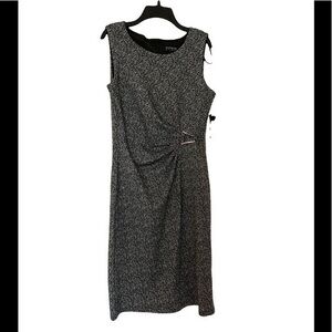 Enfocus Studio Classic Casual Basic Office Mini Dress Grey Black Size 6 New